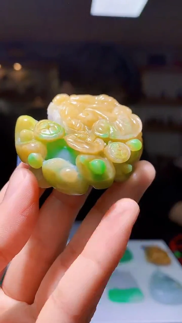 定制翡翠未镶嵌1087hm-毛货挂件58