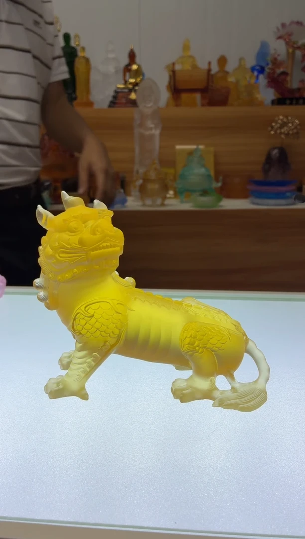 琉璃手工艺品奶*玛帝听琥珀色