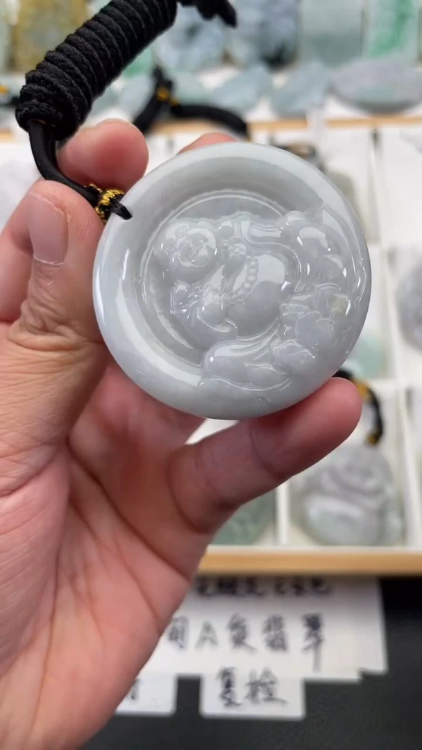 颈饰未镶嵌翡翠天然缅甸翡翠A货16