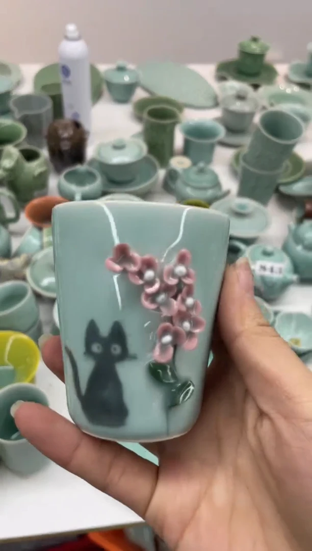 瓷手工捏花 特价 慧仙青瓷 福利大促