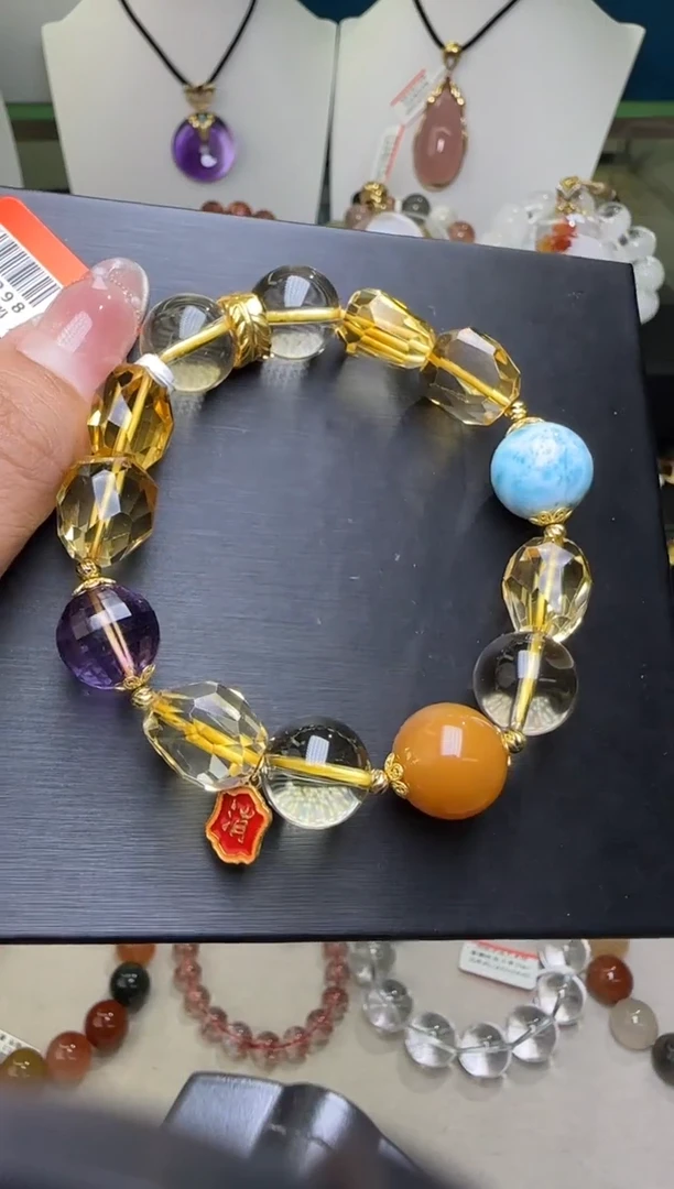 手串未镶嵌水晶Q18K黄水晶圆满手串Z20298宋