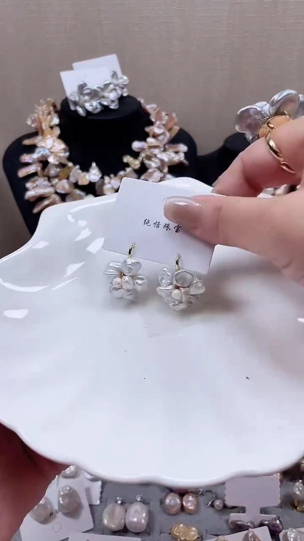 未镶嵌耳饰淡水珍珠【纯恬饰品】