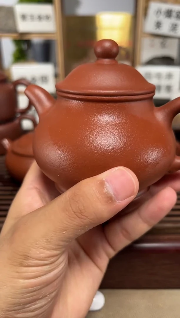茶壶紫砂纯红降坡潘壶