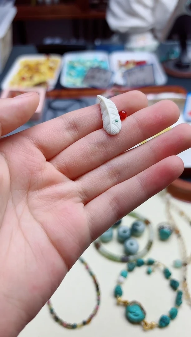 玛瑙/玉髓配饰未镶嵌玛瑙羽毛配饰*1 XD