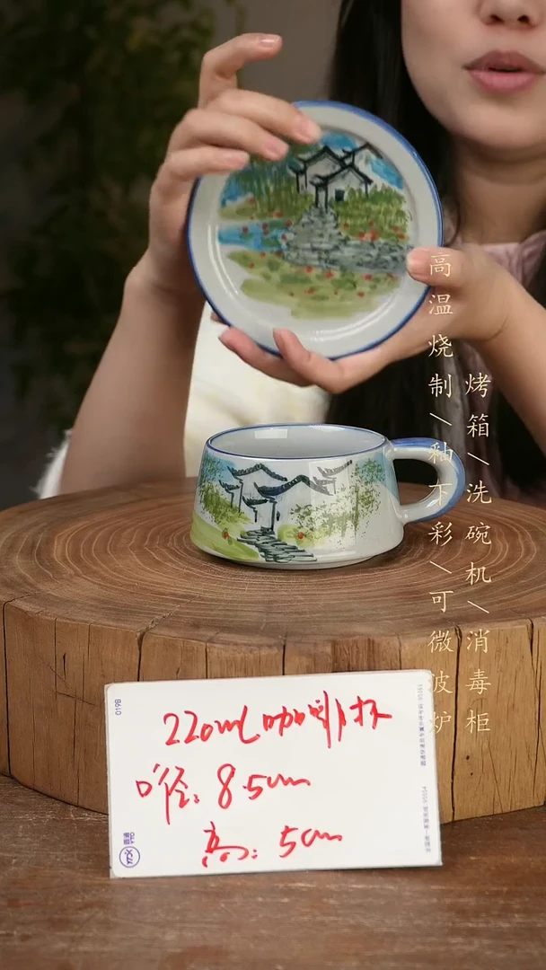 碗瓷景德镇手工手绘高温瓷釉下彩