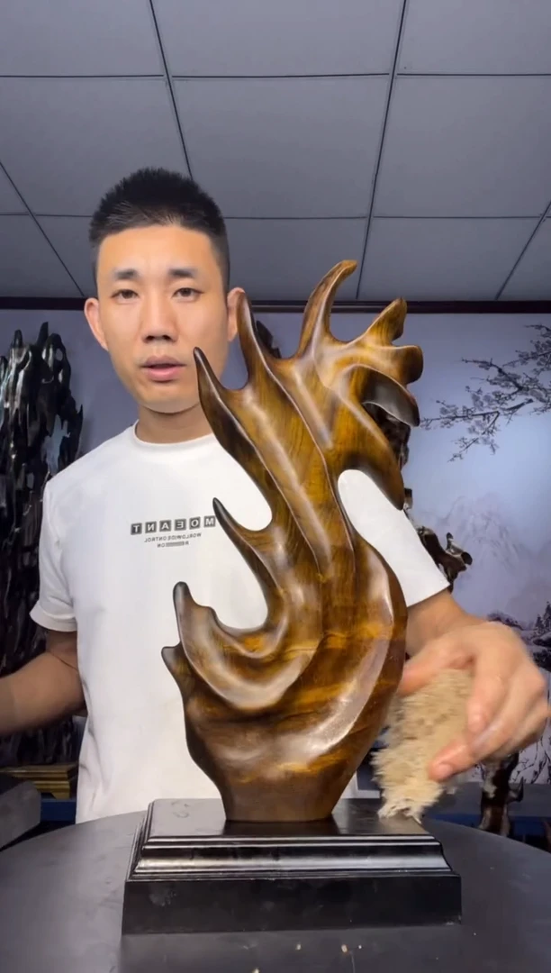 金丝楠木雕款漂****你金丝楠木工艺品摆件