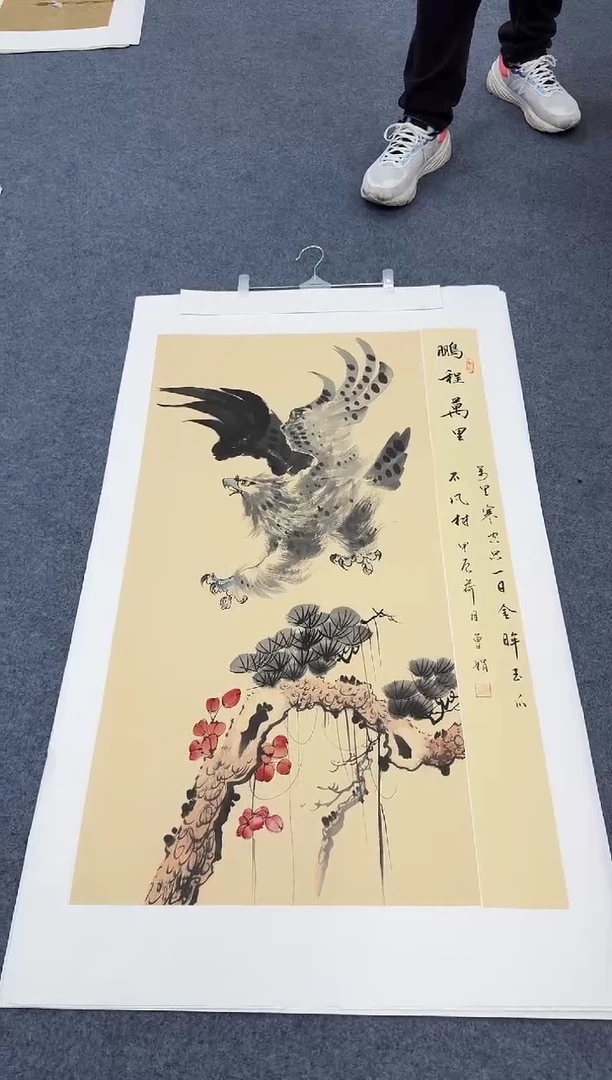 国画写意老鹰同类型随机