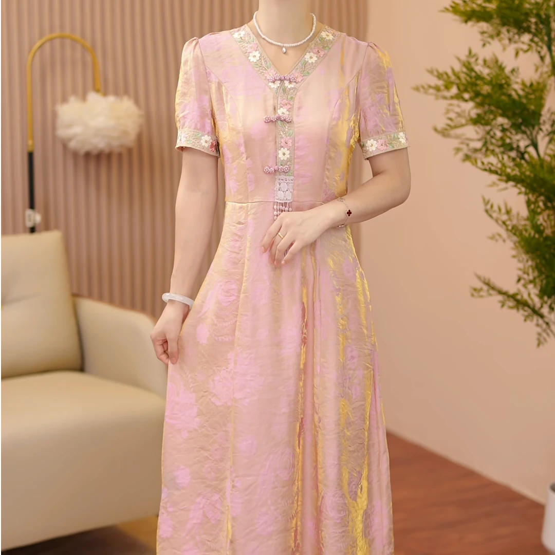 【芊霓女装】X25108夏季穿搭新款连衣裙收腰显气质