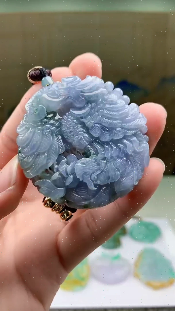 【闪购商品】定制翡翠未镶嵌4829bb-毛货挂件103