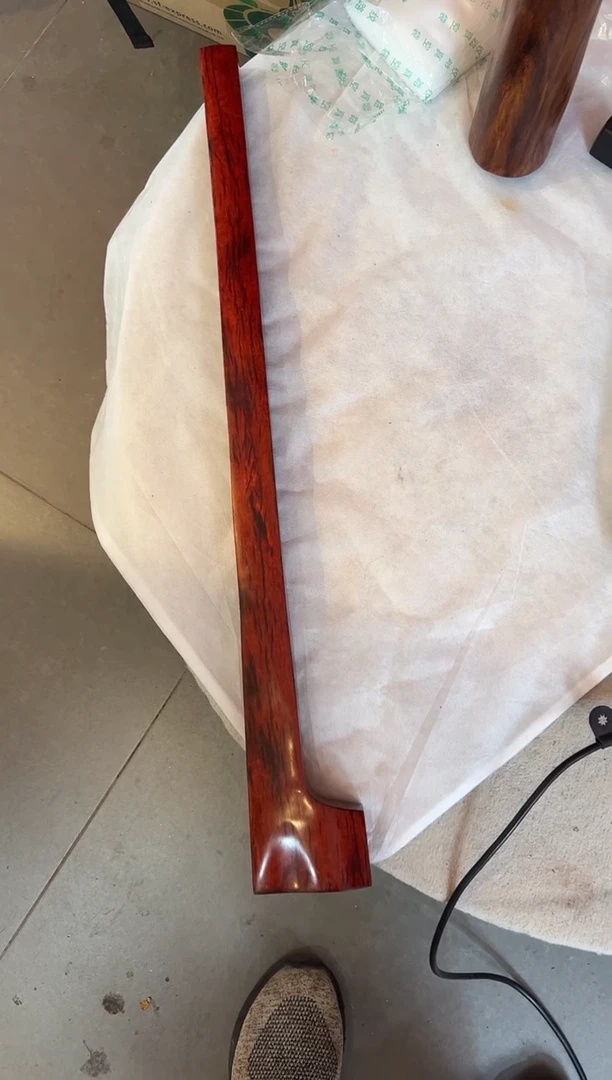 紫檀木类端景台印度小叶紫檀琴料78公分