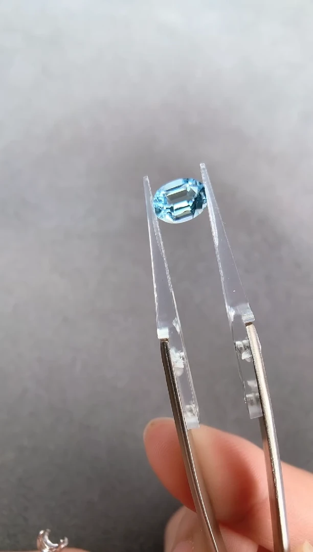 定制海蓝宝石裸石未镶嵌1.31ct 圣玛 01066