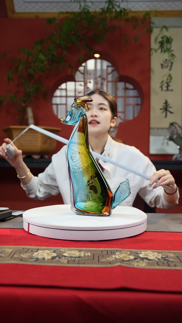 【闪购商品】琉璃手工艺品方块狗