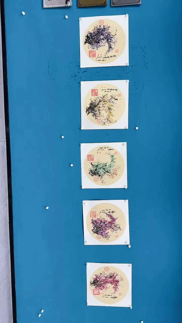 国画6.3-王夫怀-68斗方内圆-五幅一套