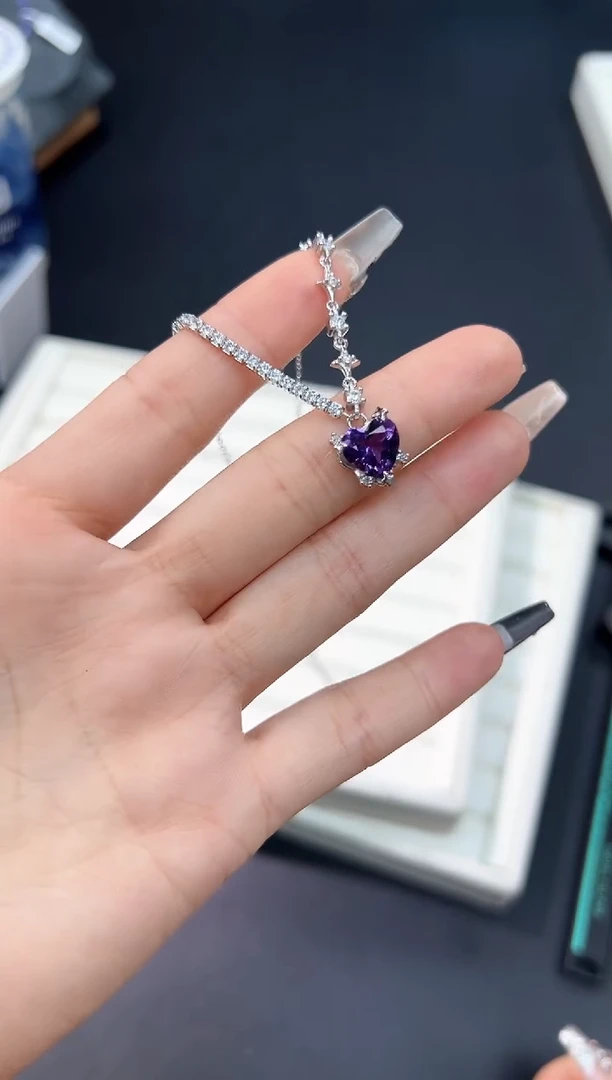 银S925镶嵌颈饰紫晶31b多样性发其一【1条】