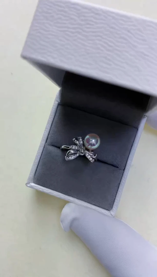 【闪购商品】海水珍珠饰品银S925镶嵌热巴款戒指