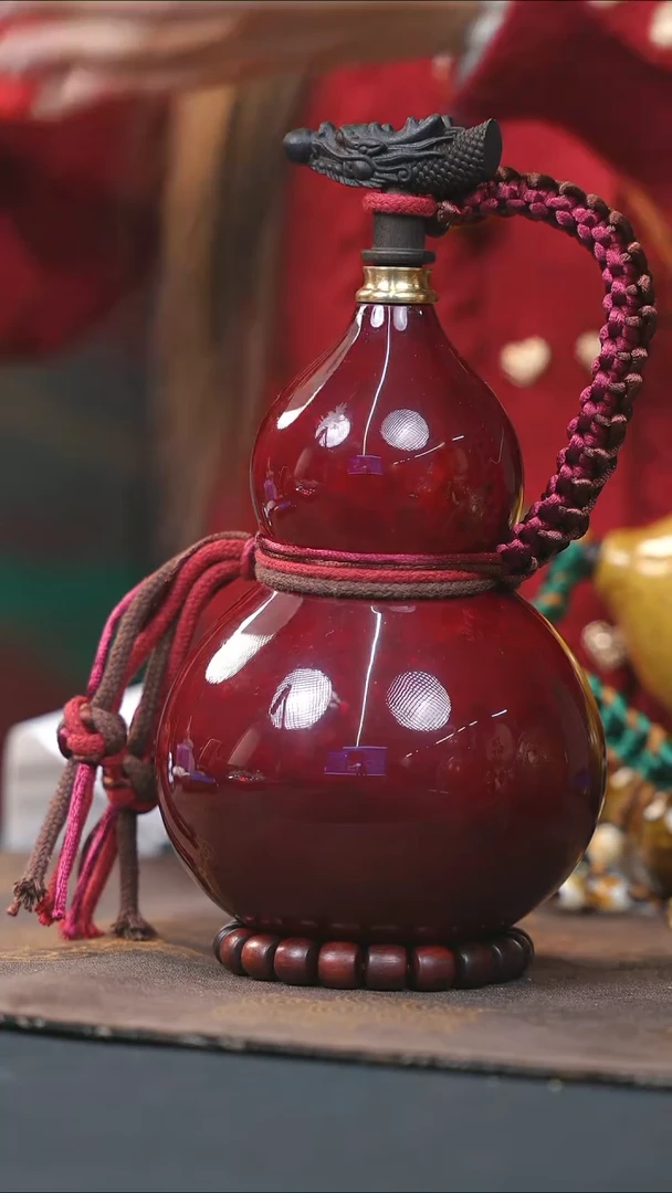 【闪购商品】WK194漆艺酒葫芦不包手串及旋转底座