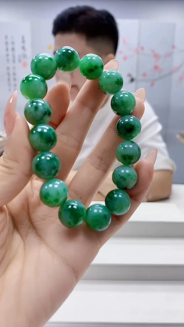 未镶嵌定制翡翠4917ty-毛货手串86