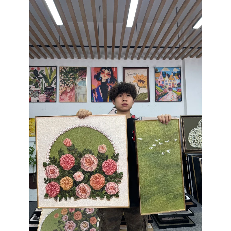 轻奢花卉挂画客厅沙发背景墙小众复古艺术装饰画3060