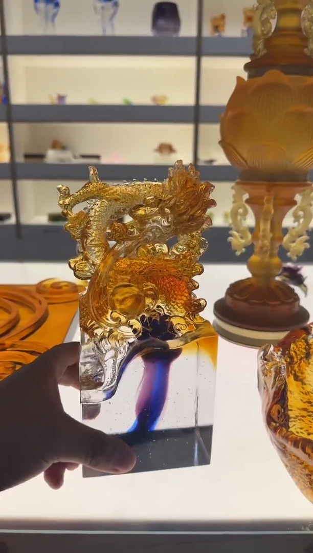 手工艺品琉璃龙印