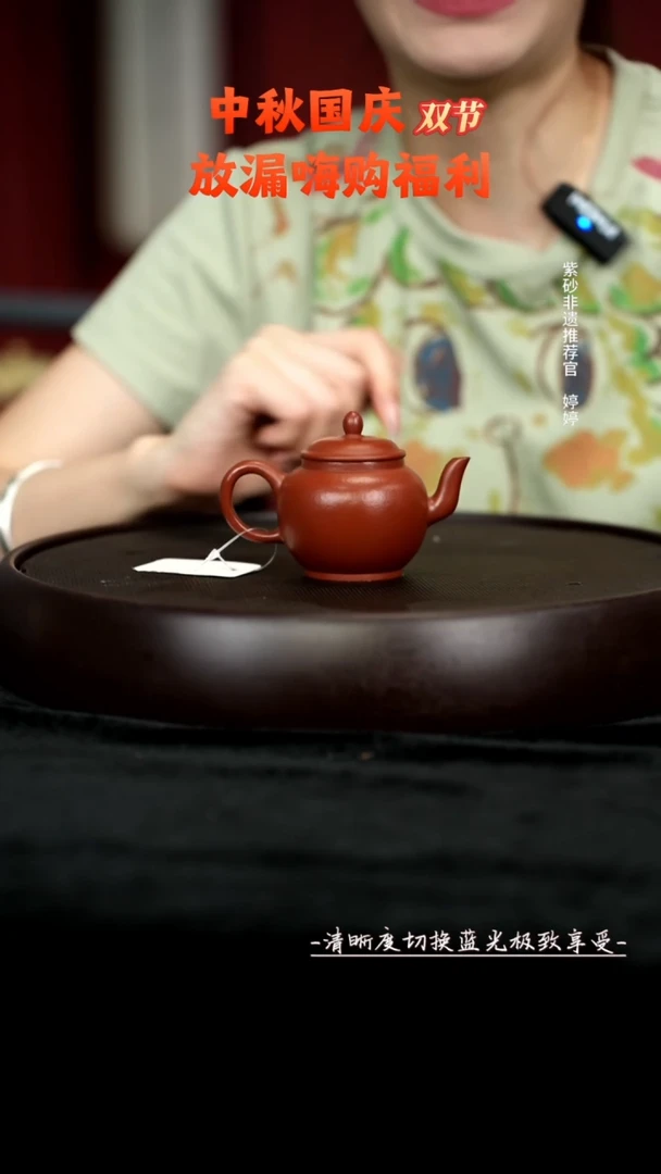 茶壶紫砂LTF19237孟辰宫灯朱泥13