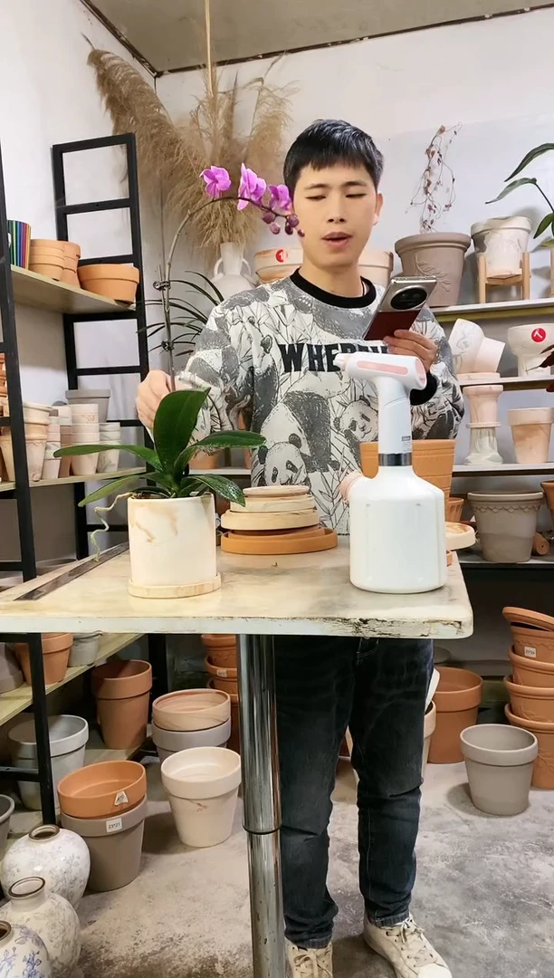 【闪购商品】红陶11*11玛奇朵直筒 1盆1托