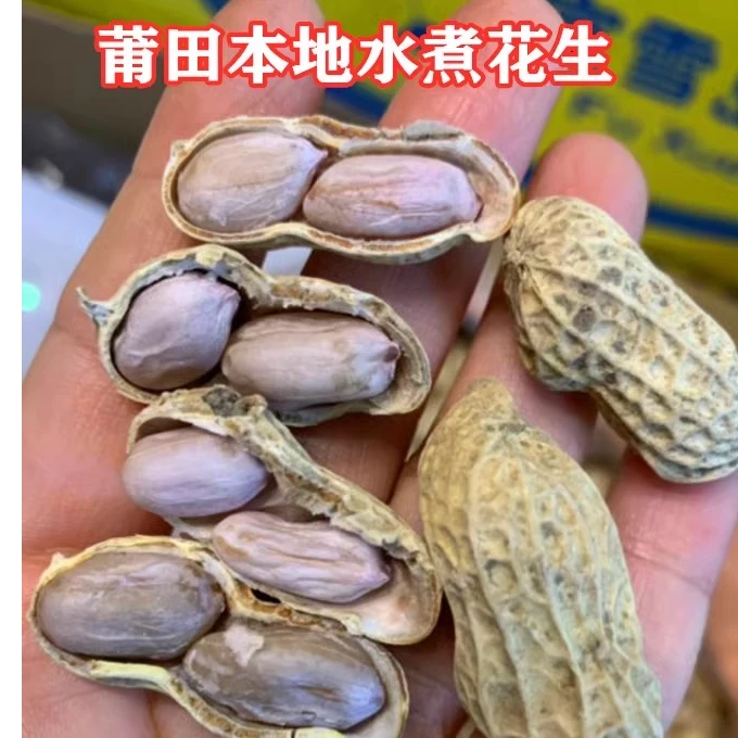 福建莆田本地水煮白晒干农家花生