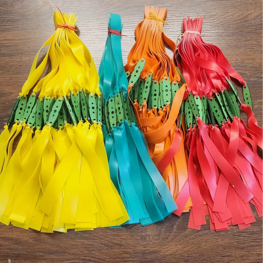 暴力皮筋弹弓皮筋橡皮扁皮筋组高弹力2012锥度18条装（颜色随机发）