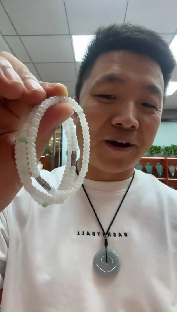 未镶嵌挂件翡翠A货翡翠多样性一件算盘珠手串