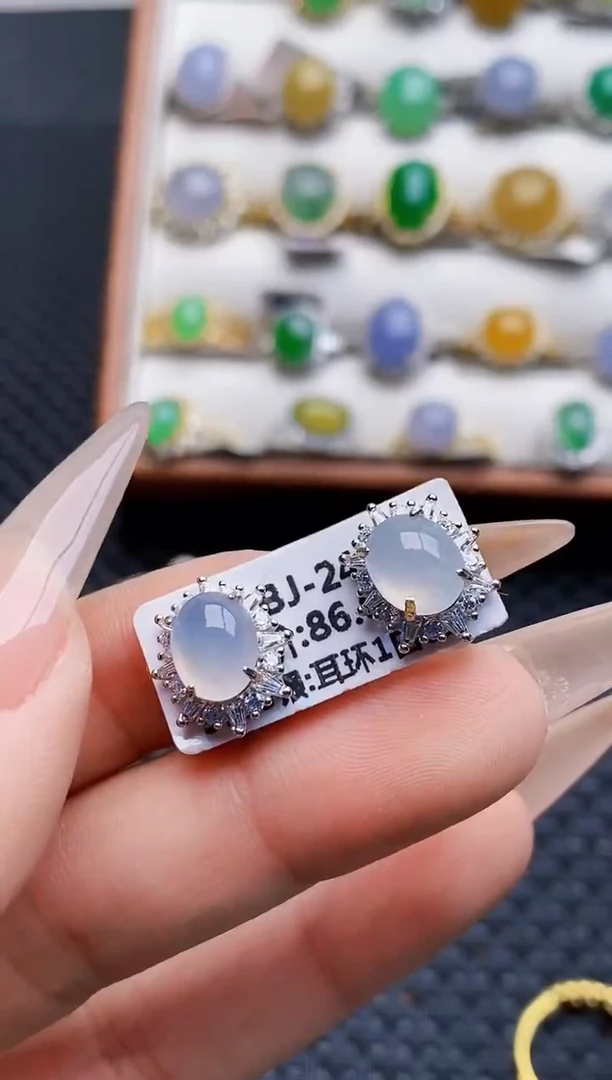 银S925镶嵌戒指翡翠0052