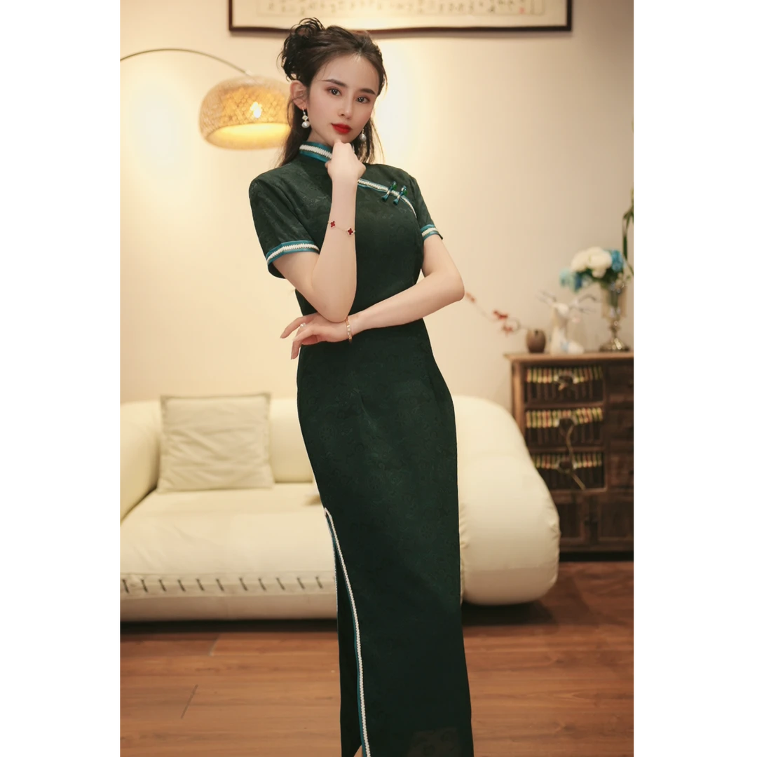 年末福利长118夏季清版旗袍气质优雅复古国风连衣裙