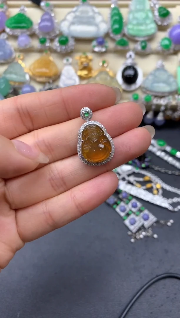 【闪购商品】翡翠颈饰18K金镶嵌188-中国好珍宝