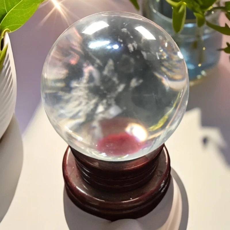 天然白水晶球AB0032