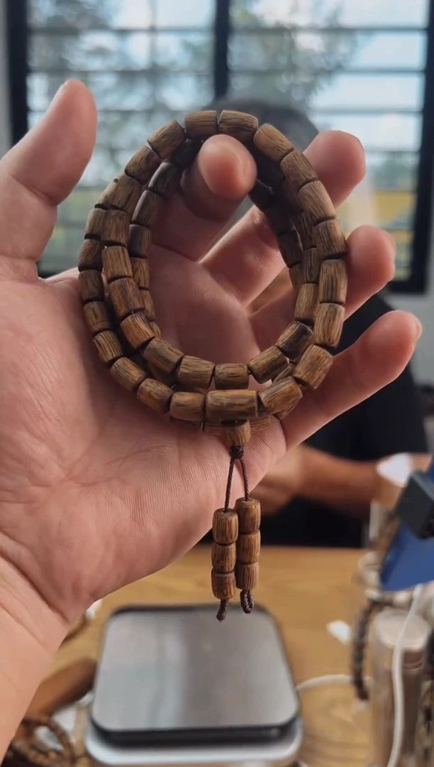 沉香手串奇楠06桶珠多圈17克多样性发一