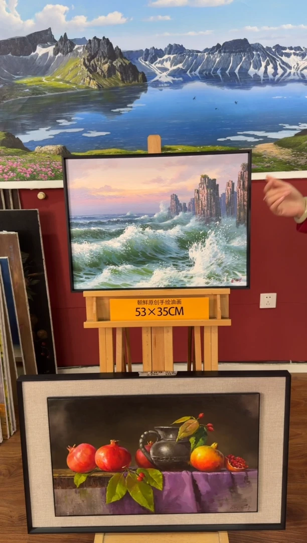 油画【7号】朝鲜原创纯手绘孤品油画