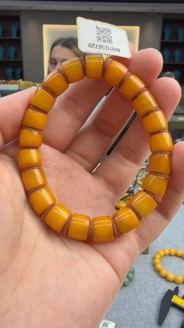 手链琥珀未镶嵌175秒拍号 假一罚三