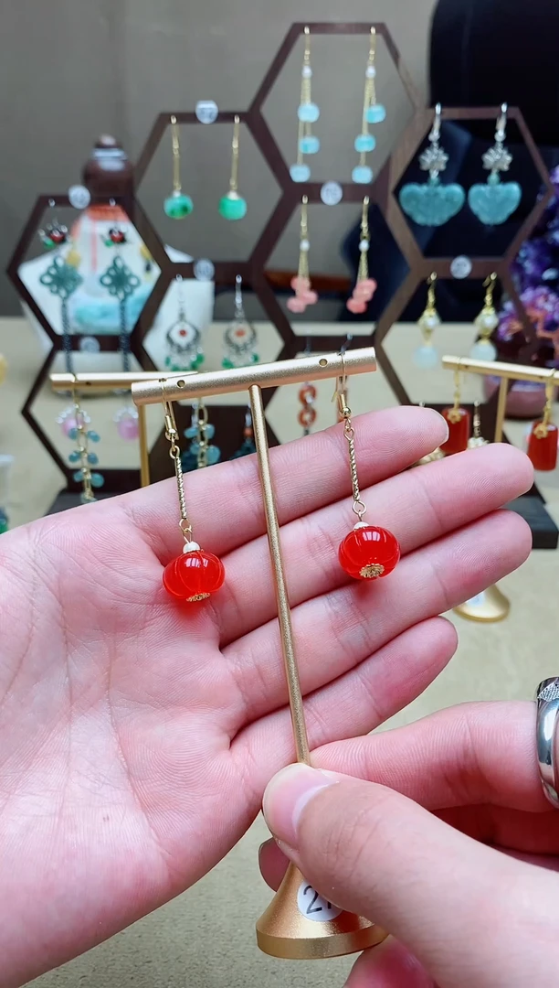 未镶嵌耳钉玛瑙/玉髓13