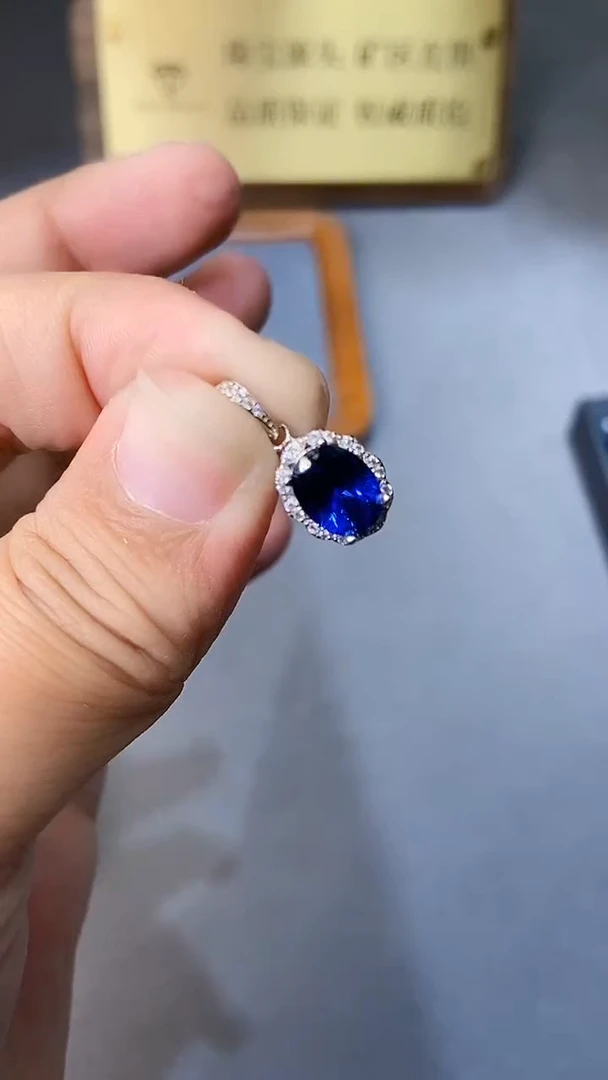 【闪购商品】蓝宝石颈饰银S925镶嵌354