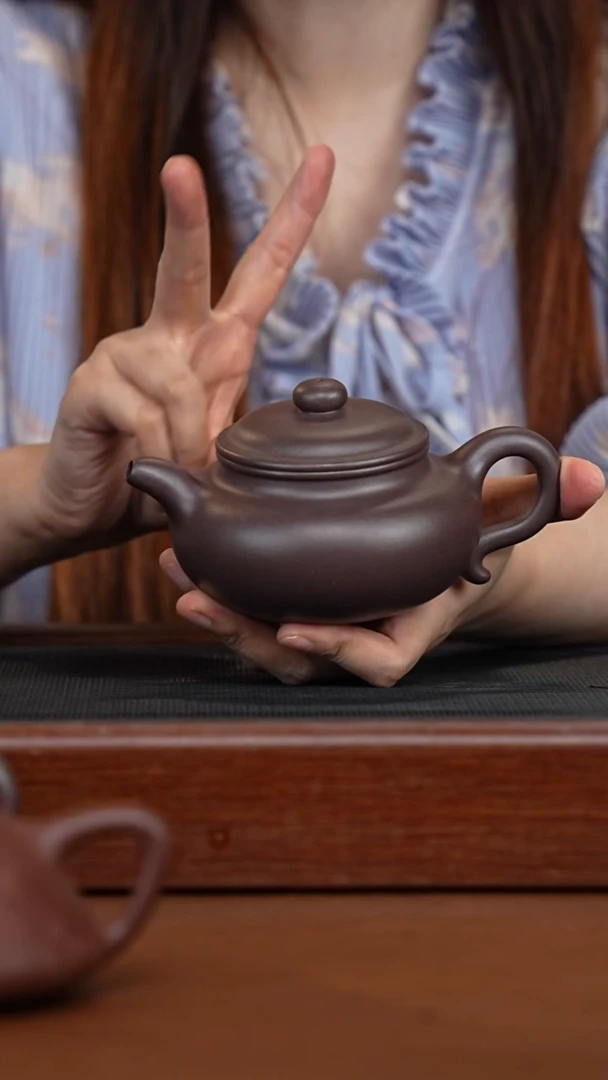 茶壶紫砂四号井底槽青仿古