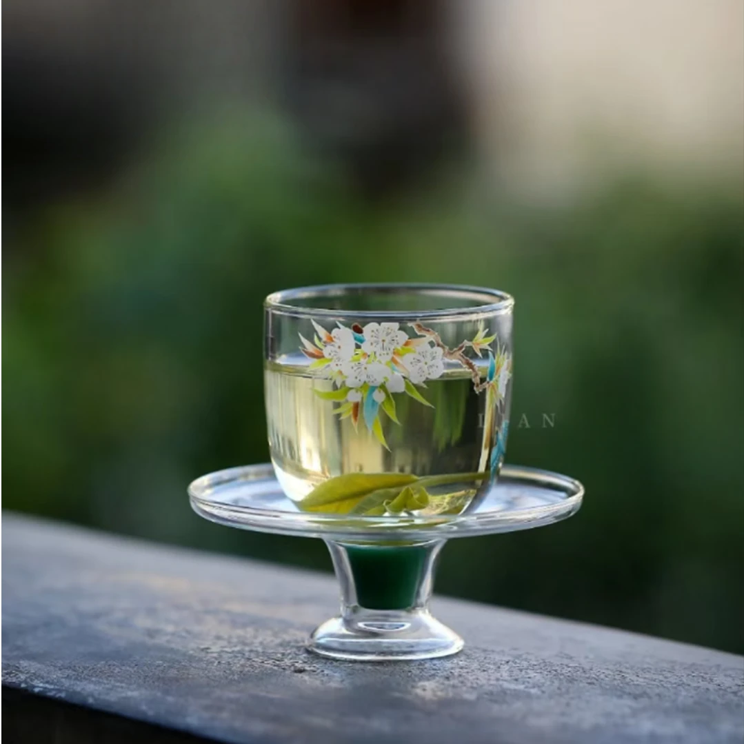雅澜/春归主人杯耐热加厚玻璃杯绿茶专用泡茶家用创意高颜值杯子
