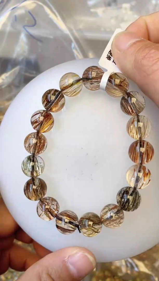 【闪购商品】水晶手串未镶嵌A47 黑金超 12mm+