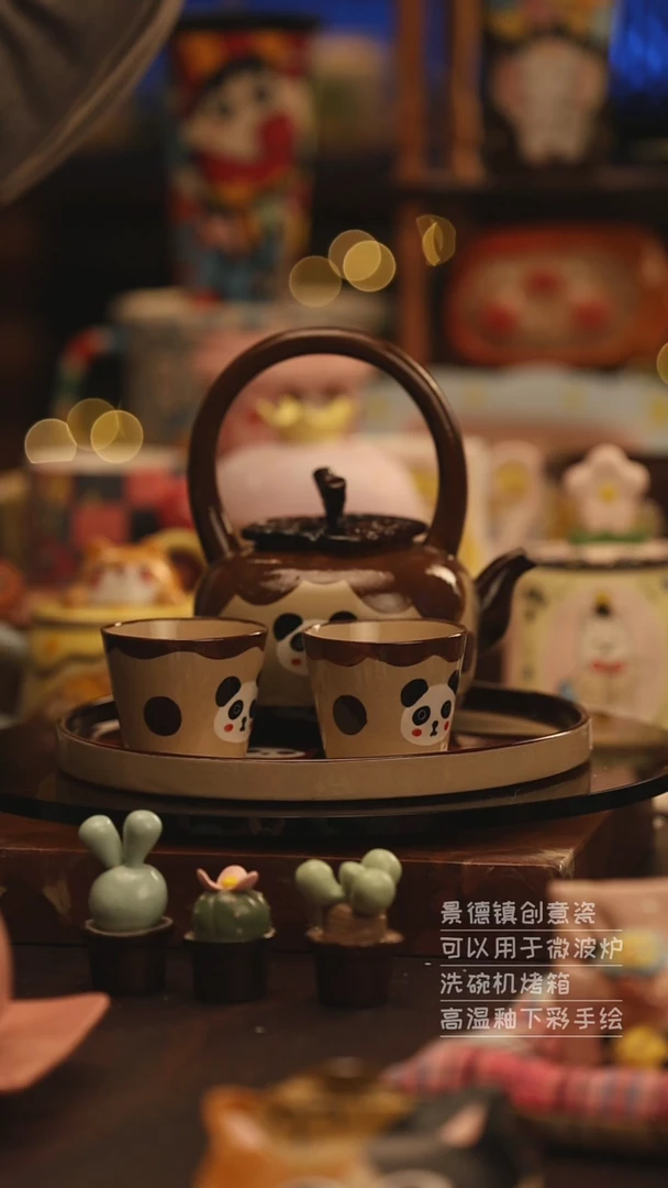 陶瓷景德镇可爱陶瓷釉下彩绘设计师款