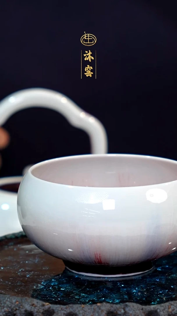 柴趣郎窑红白【沐窑非遗·匠师手作】