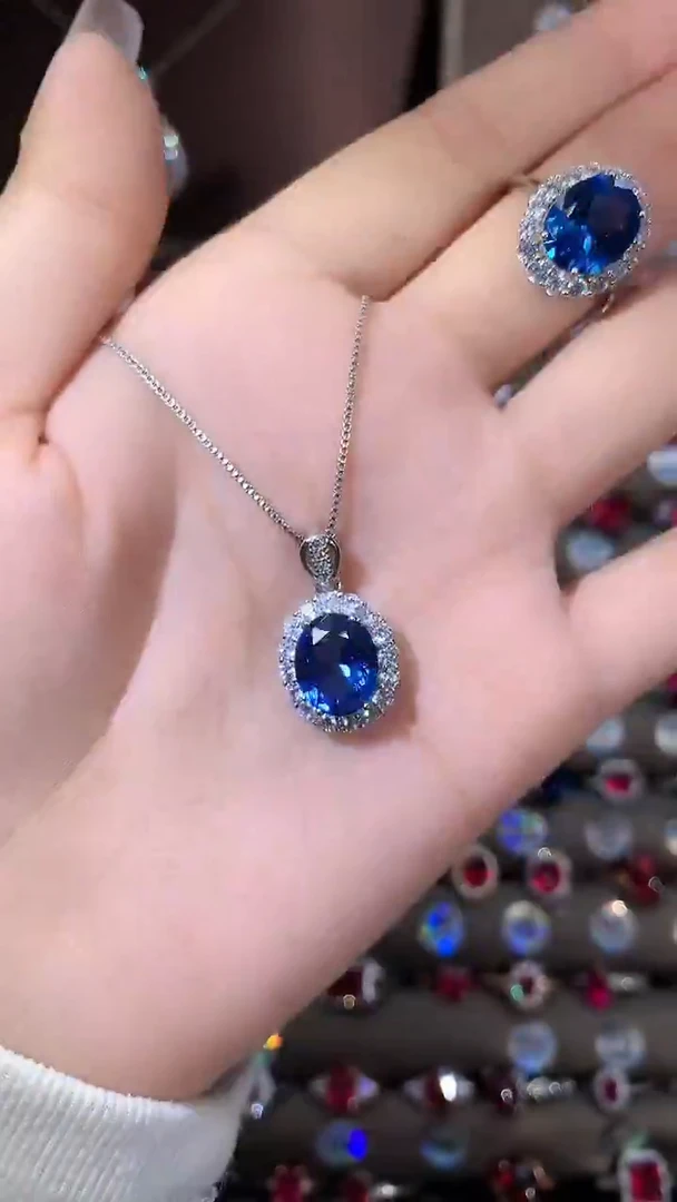 无吊坠925银矢车菊色吊坠911