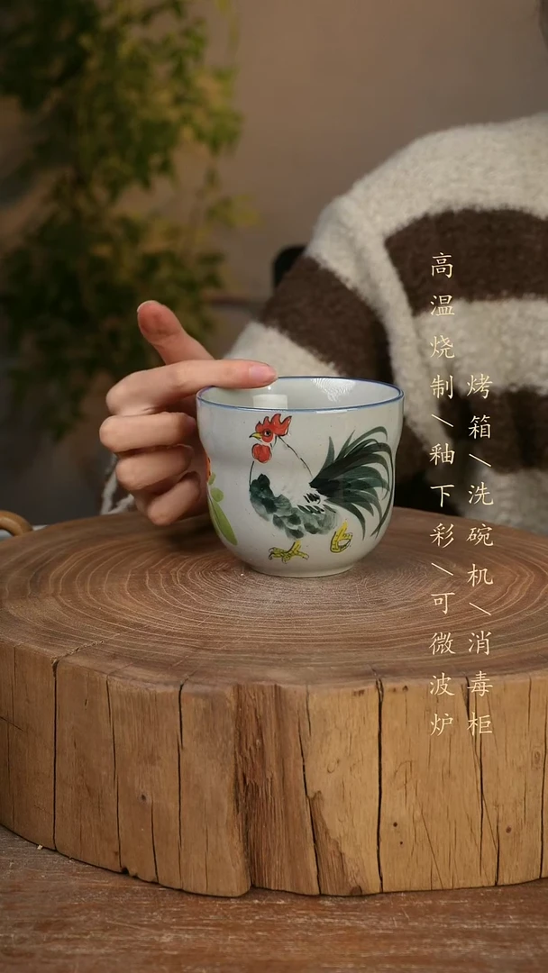 碗瓷景德镇手工手绘高温瓷釉下彩