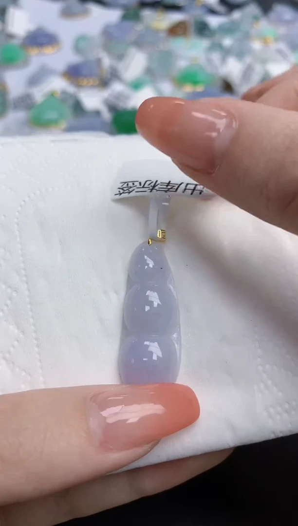 【闪购商品】翡翠颈饰18K金镶嵌天然缅甸翡翠A货