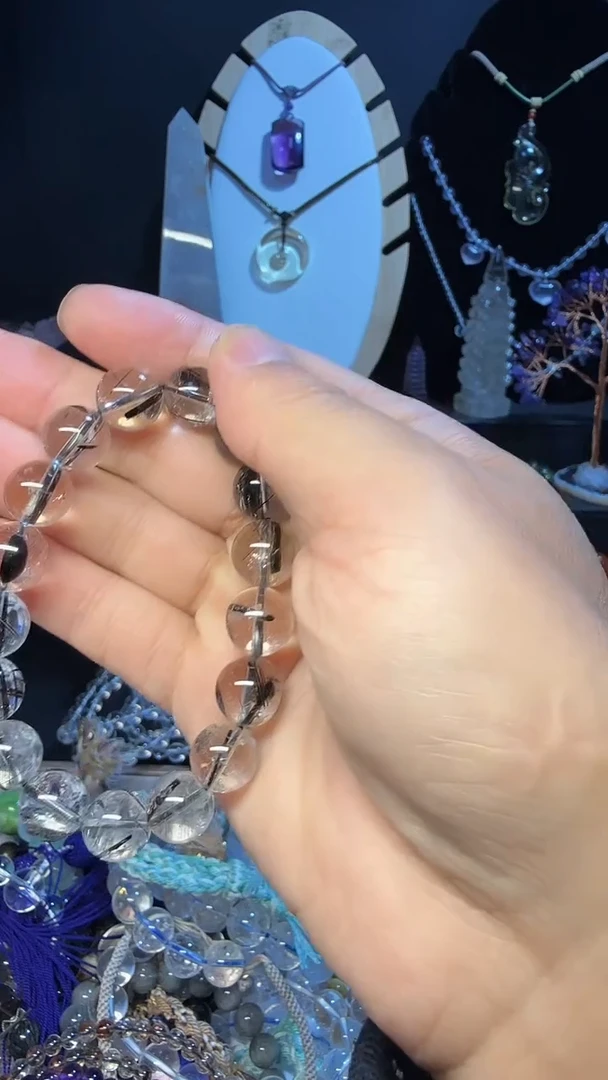 未镶嵌手链发晶天然黑发晶手链