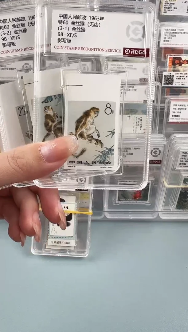 特60B无齿金丝猴邮票带边纸