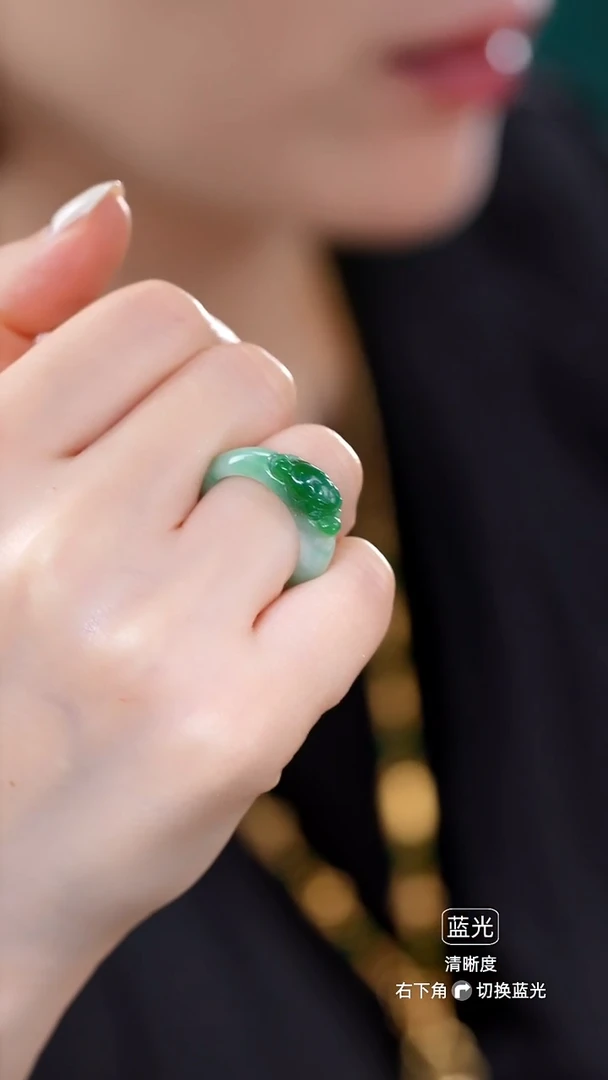 未镶嵌戒指翡翠戒指7   17号圈口