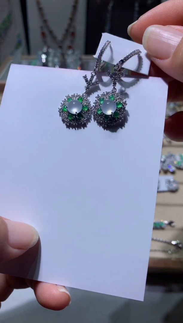 未镶嵌翡翠耳环耳坠