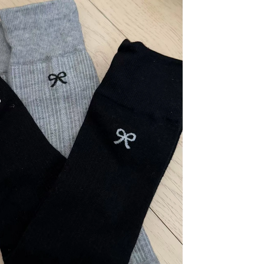 【NO退NO换】韩国东大门春款蝴蝶结袜子